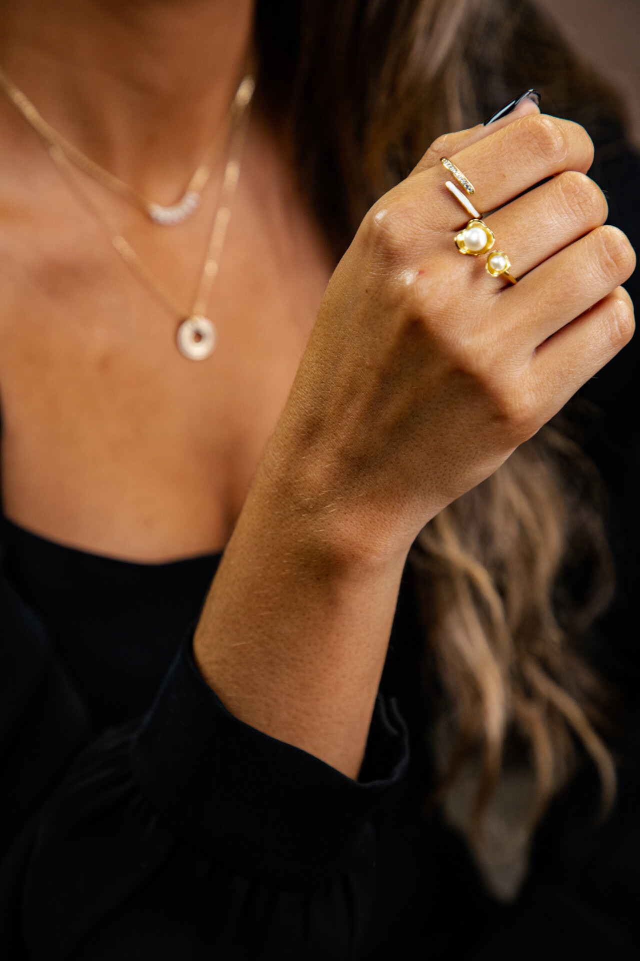 Double Pearl II Ring