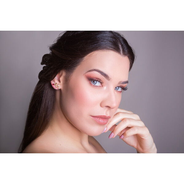 Brincos Ear Cuff - Zircónias Color