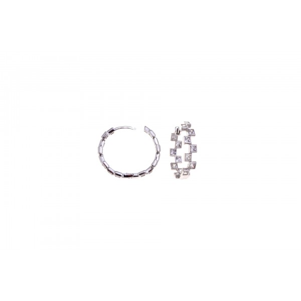 Argolas Quadradas Zircónias