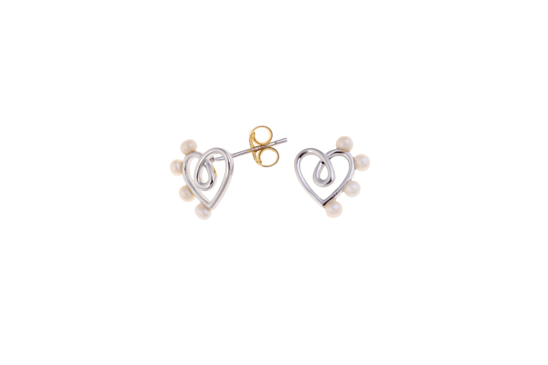 Brincos Heart Pearl III