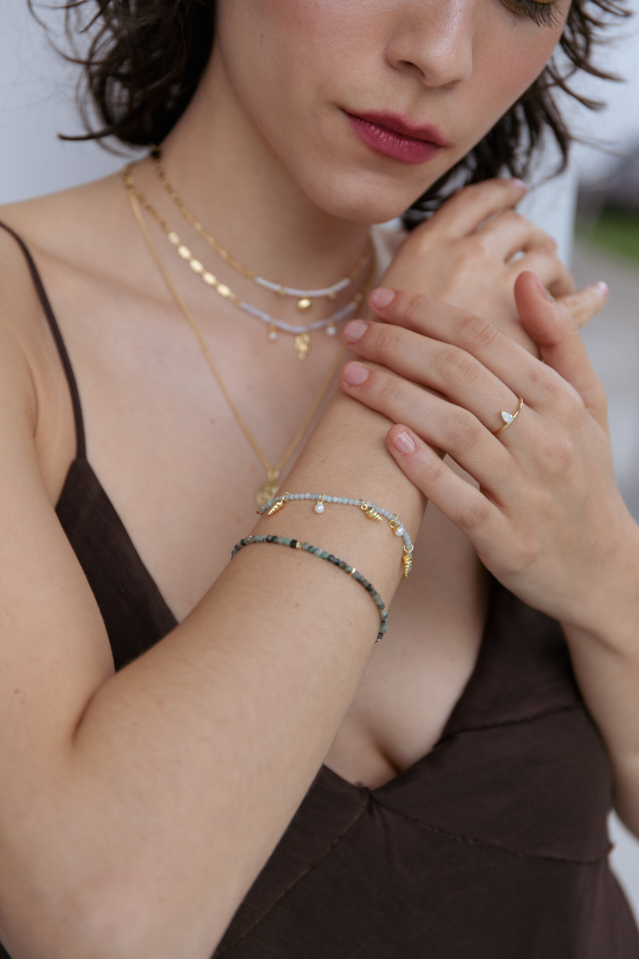 Pulseira Pedras Verdes I